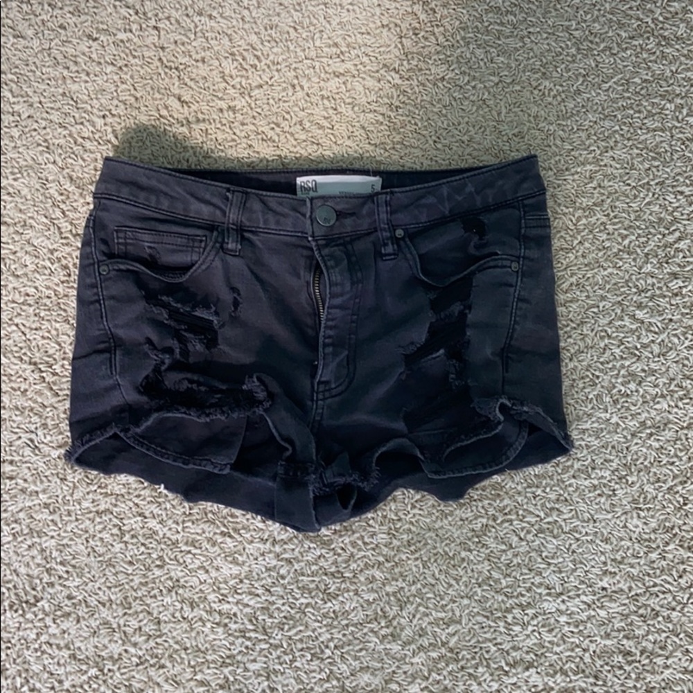 Black Jean shorts